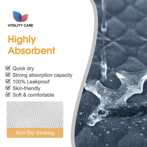 Absorbent Washable Incontinence Chair Pad Non-Slip Waterproof Seat Protector Pad