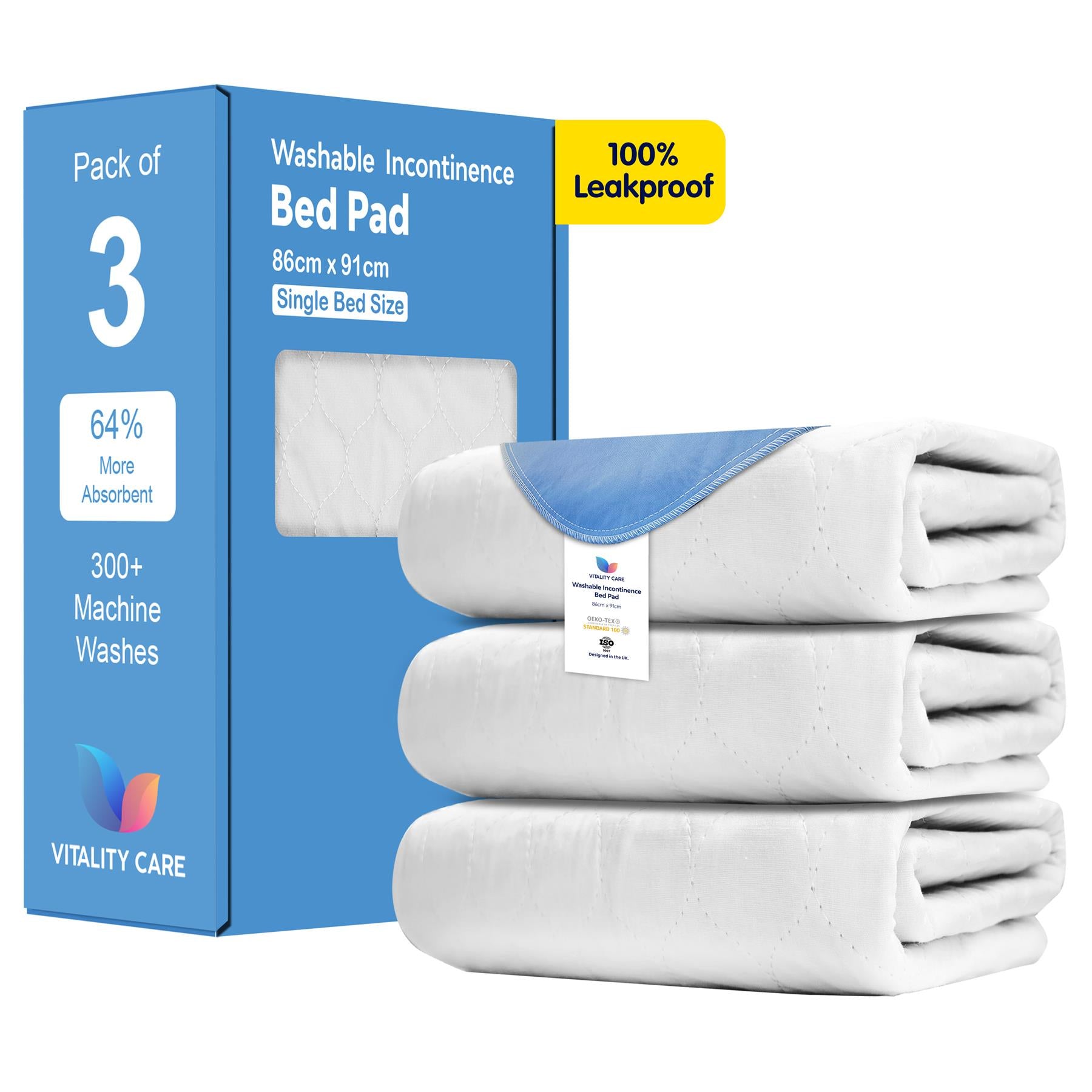 Washable Incontinence Bed Pad Waterproof Mattress Protector Reusable Mat Sheet