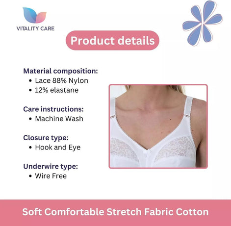 Ladies Full Cup Lace Underwired Bra Plus Size 34-46 D-J Non Padded Lingerie Bra.