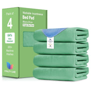 Washable Incontinence Bed Pads, Waterproof Mattress Protector, Water Absorbent Pads, Washable Bed Mats For Incontinence Adults Kids, Elderly, Waterproof Bed Pads 86x91cm Green
