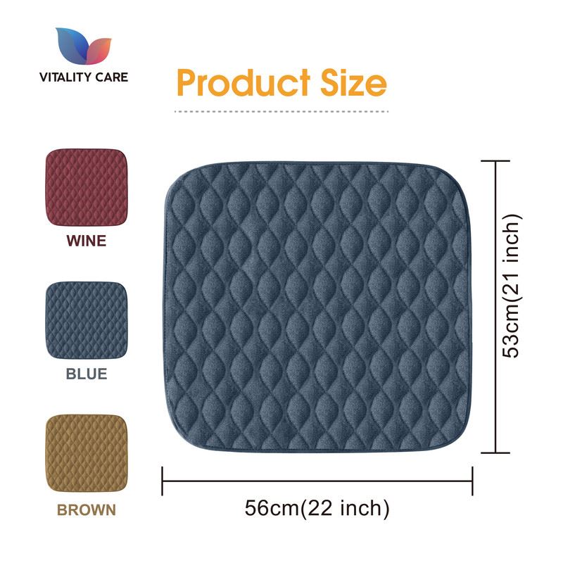 Absorbent Washable Incontinence Chair Pad Non-Slip Waterproof Seat Protector Pad