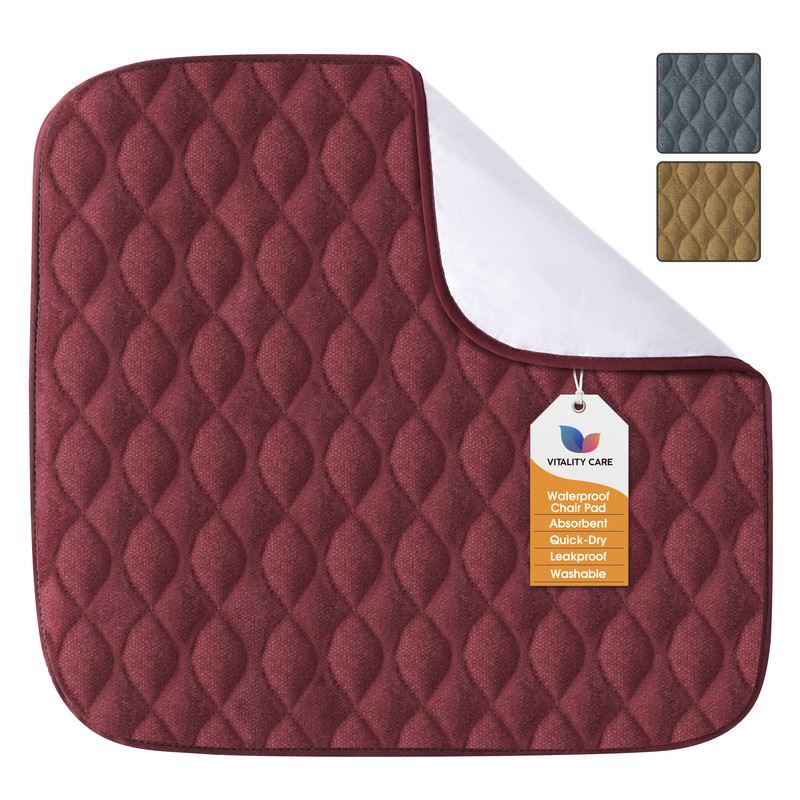 Absorbent Washable Incontinence Chair Pad Non-Slip Waterproof Seat Protector Pad