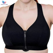 Ladies Zip Front Fastening Sports Bra Medium to High Impact Non Wired Comfort UK