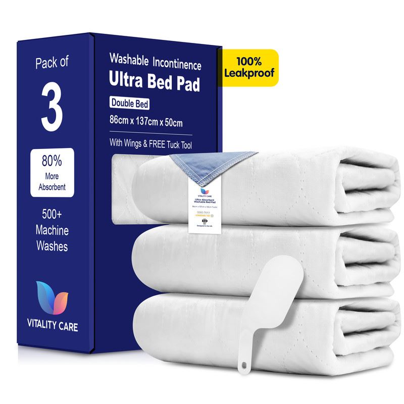 Incontinence Washable Bed Pads Reusable Tumbler dry Bed Size With Tucks & Tuck Tool
