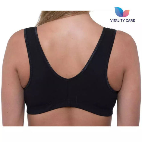 Front Fastening Bra Cotton Lycra Non Wired Soft Stretch Non Padded 34B-44DD Plus