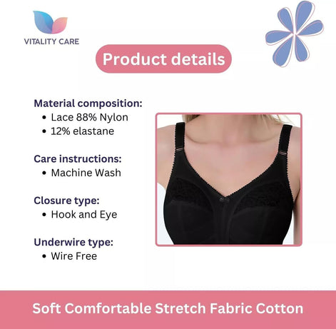 Ladies Full Cup Underwired Bra Plus Size Firm Hold Lace Large Non Padded Bra Uk.
