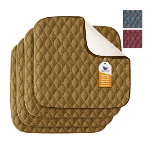 Absorbent Washable Incontinence Chair Pad Non-Slip Waterproof Seat Protector Pad