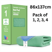 Washable Incontinence Bed Pads, Waterproof Mattress Protector, Water Absorbent Pads, Washable Bed Mats For Incontinence Adults Kids, Elderly, Waterproof Bed Pads 86x137cm Green