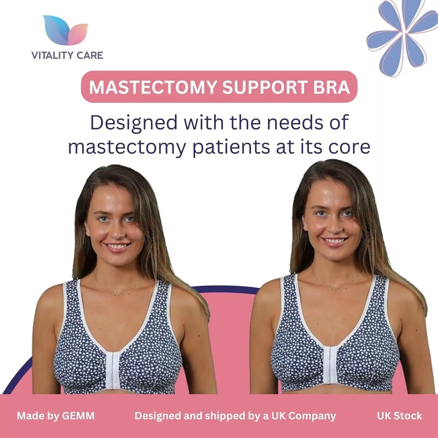 Front Fastening Bra Cotton Rich Ladies Non Wired Non Padded Soft Stretch Uk Size