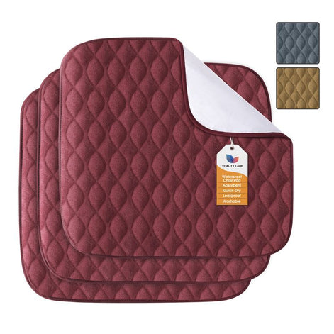 Absorbent Washable Incontinence Chair Pad Non-Slip Waterproof Seat Protector Pad