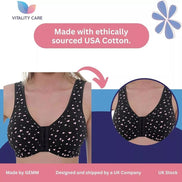 Vitality Care Front Fastening Bras for Women Non Wired Post Surgery Soft Cotton Lycra Bra