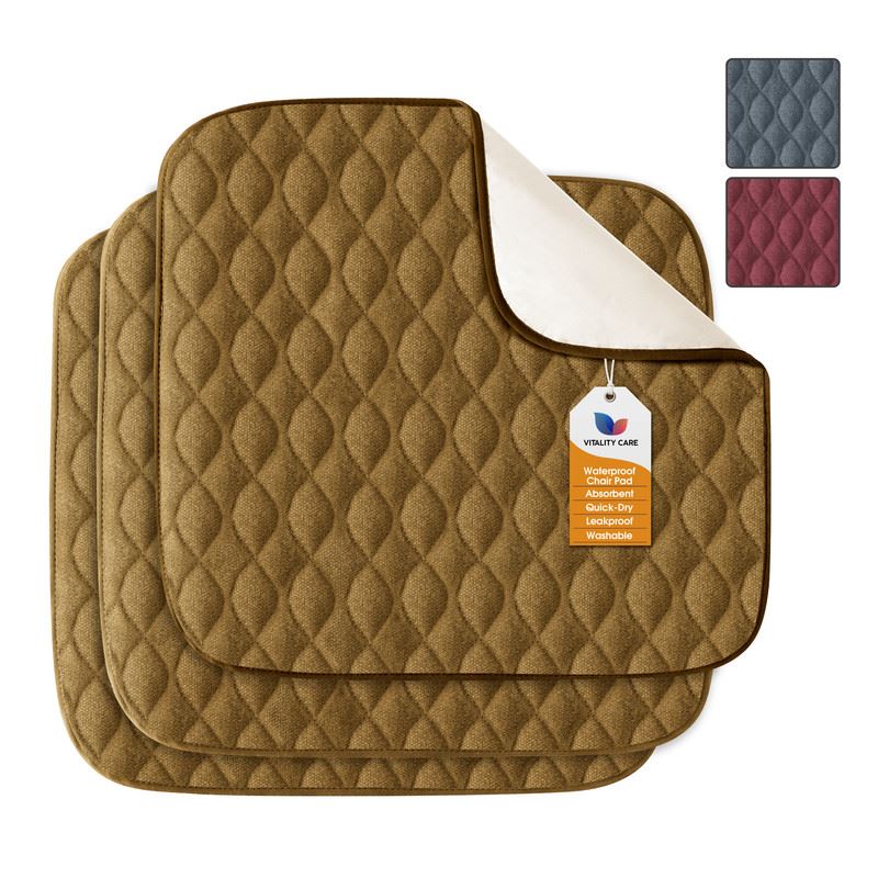 Absorbent Washable Incontinence Chair Pad Non-Slip Waterproof Seat Protector Pad