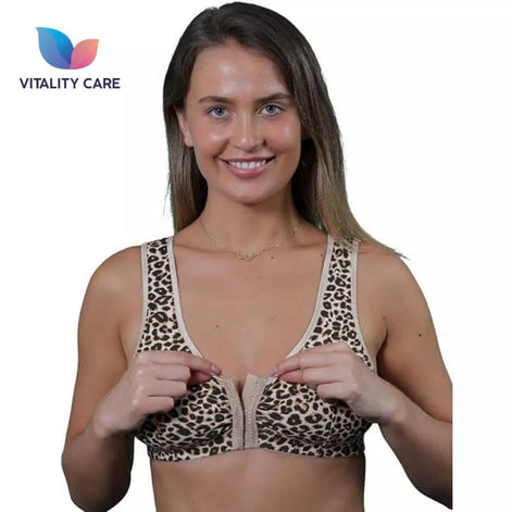Vitality Care Front Fastening Bras for Women Non Wired Post Surgery Soft Cotton Lycra Bra