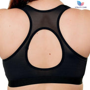 Ladies Sports Bra Zip Front Fastening Non Wired Unpadded Med Hold Uk Plus Size