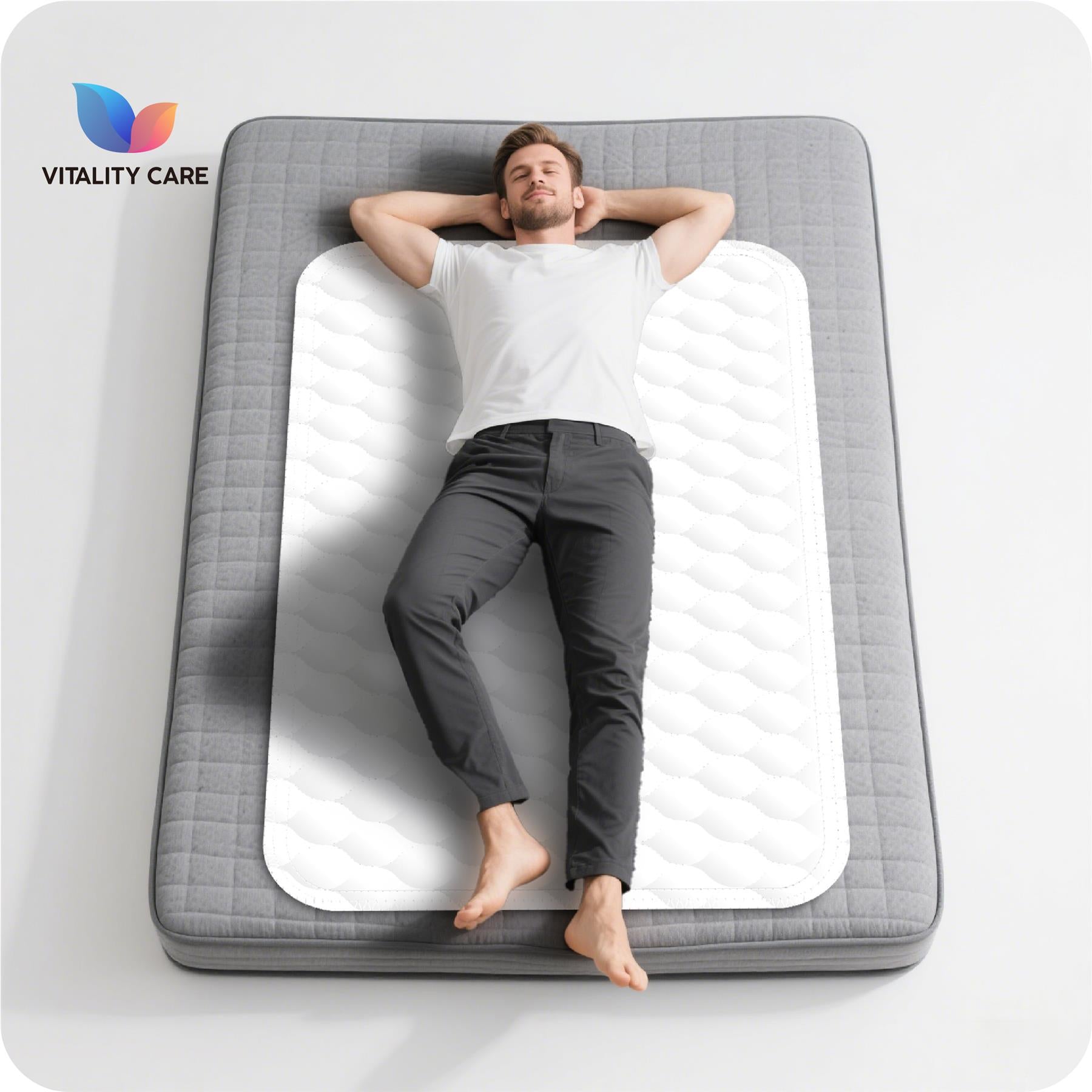 Washable King Bed Pad Incontinence Reusable Bed Pads Super Absorbent 86 x 152cm