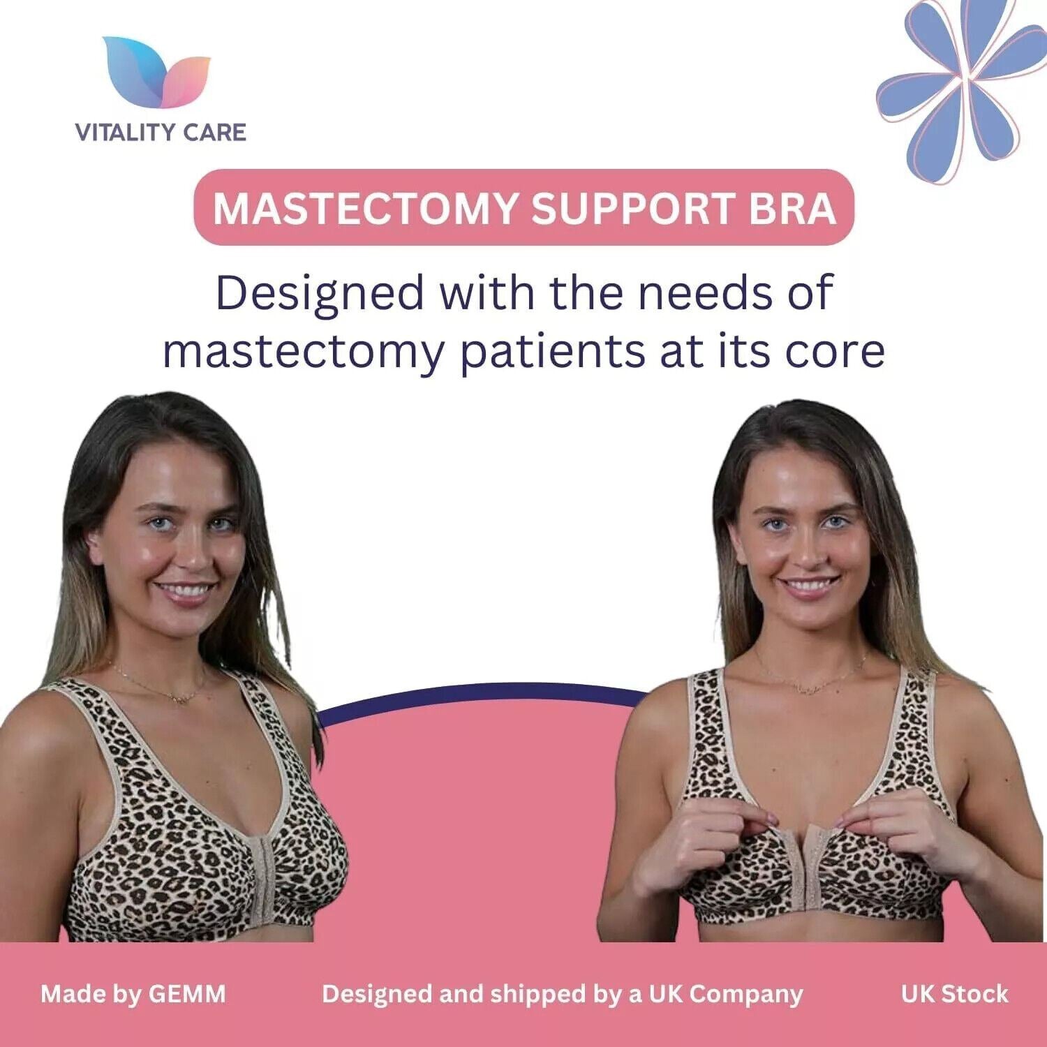 Front Fastening Bra Cotton Rich Ladies Non Wired Non Padded Soft Stretch Uk Size