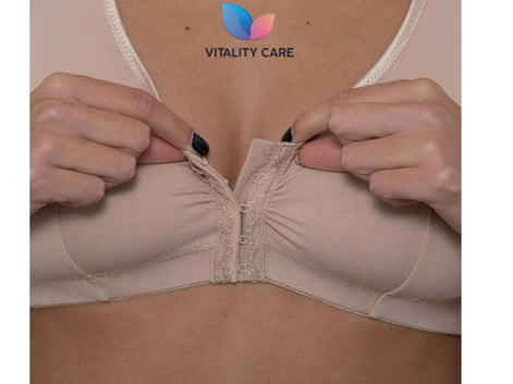 Front Fastening Bra Cotton Rich Ladies Non Wired Non Padded Soft Stretch Uk Size