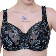 Womens Plus Size Lace Full Coverage Firm Hold Non Padded Underwired Full Cup Bra
