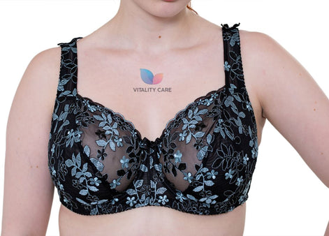Womens Plus Size Lace Full Coverage Firm Hold Non Padded Underwired Full Cup Bra