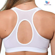Ladies Sports Bra Zip Front Fastening Non Wired Unpadded Med Hold Uk Plus Size,,