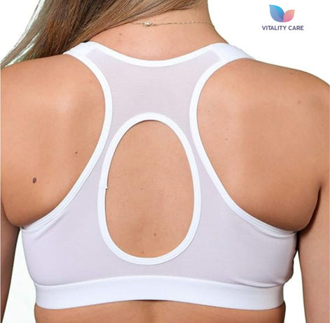 Ladies Sports Bra Zip Front Fastening Non Wired Unpadded Med Hold Uk Plus Size,,