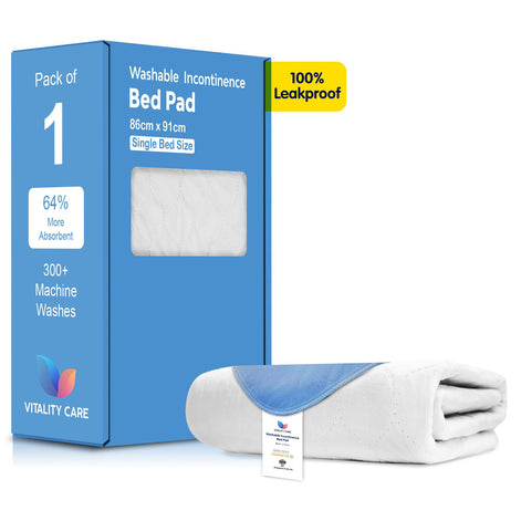 Incontinence Washable Bed Pads Protection Sheets - Reusable with High Absorbency