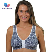 Vitality Care Front Fastening Bras for Women Non Wired Post Surgery Soft Cotton Lycra Bra