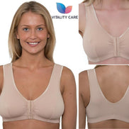 Front Fastening Bra Cotton Rich Ladies Non Wired Non Padded Soft Stretch Uk Size