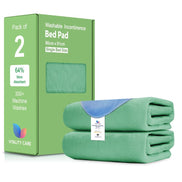 Washable Incontinence Bed Pads, Waterproof Mattress Protector, Water Absorbent Pads, Washable Bed Mats For Incontinence Adults Kids, Elderly, Waterproof Bed Pads 86x91cm Green