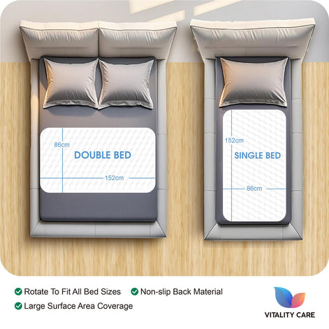 Washable King Bed Pad Incontinence Reusable Bed Pads Super Absorbent 86 x 152cm