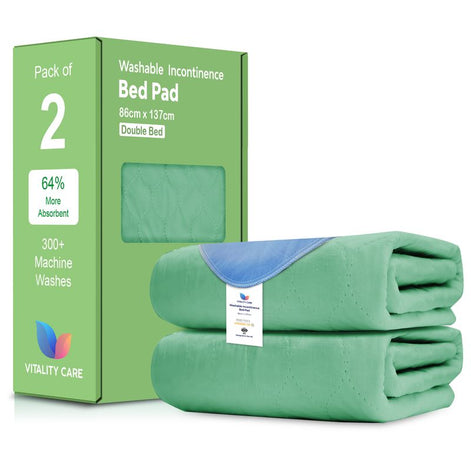 Washable Incontinence Bed Pads, Waterproof Mattress Protector, Water Absorbent Pads, Washable Bed Mats For Incontinence Adults Kids, Elderly, Green
