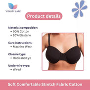 Strapless Bra MultiWay Halterneck Crossover Underwired Bra Black Colour 34A 42DD