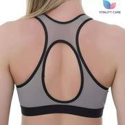 Ladies Sports Bra Zip Front Fastening High Impact Wirefree Workout Gym Bra Zippe