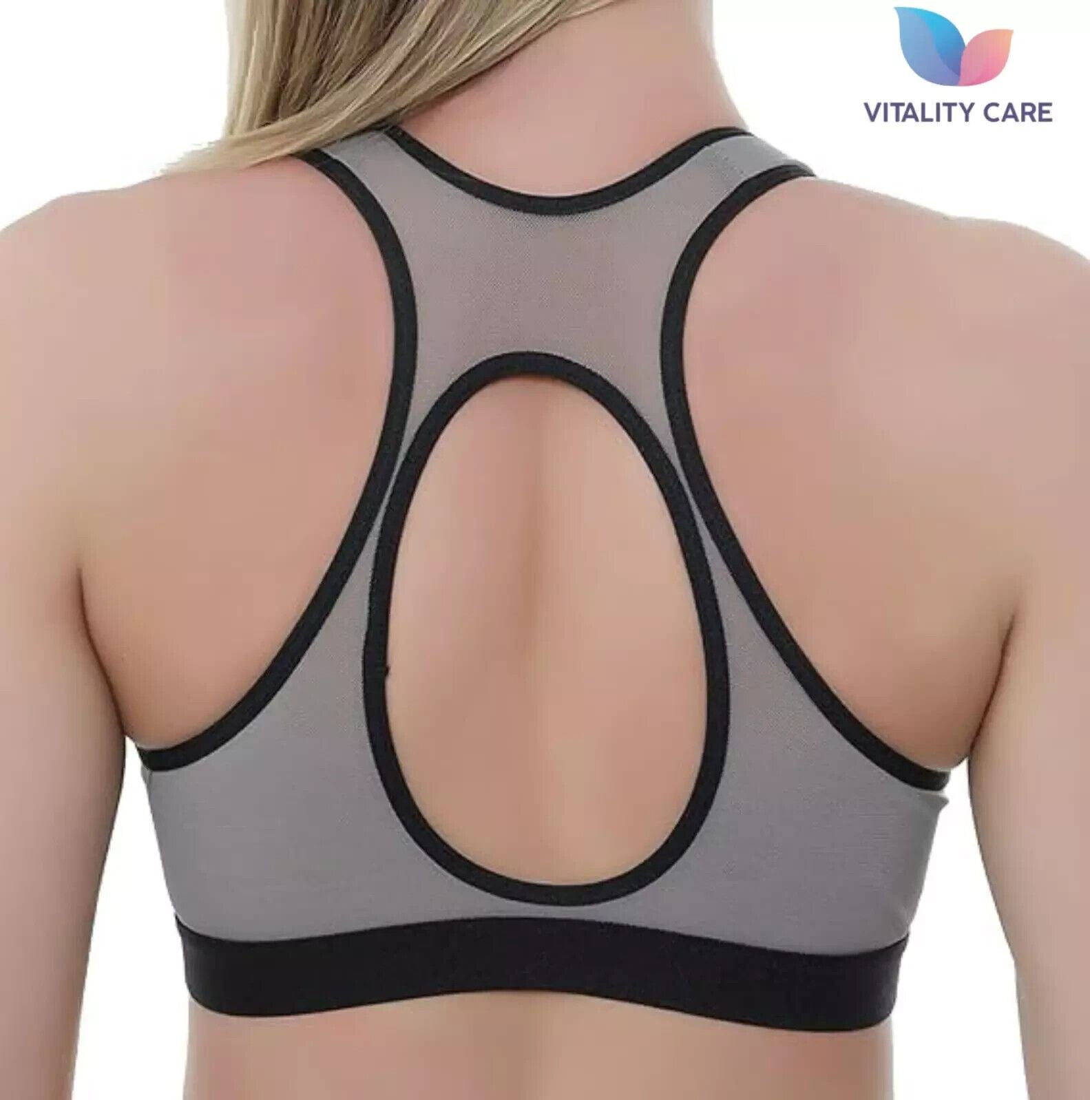 Ladies Sports Bra Zip Front Fastening High Impact Wirefree Workout Gym Bra Zippe