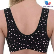 New Ladies Cotton Rich Front Fastening No Pads Wireless Comfort Bra 34