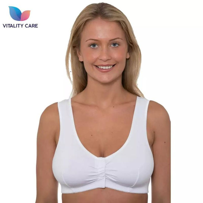 Front Fastening Bra Mastectomy Ladies Non Wired Soft Stretch Uk Size..