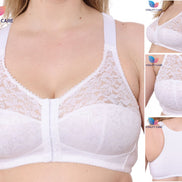 Front Fastening Bra Cotton Rich Ladies Non Wired Firm Support Plus Size Bras, UK