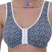 Front Fastening Bra Cotton Rich Ladies Non Wired Non Padded Soft Stretch Uk Size