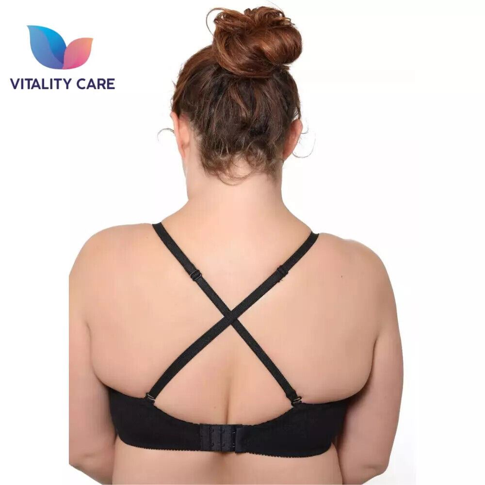 Strapless Bra MultiWay Halterneck Crossover Underwired Bra Black Colour 34A 42DD