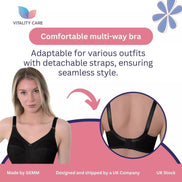 Ladies Full Cup Underwired Bra Plus Size Firm Hold Lace Large Non Padded Bra Uk.