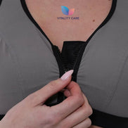 Ladies Sports Bra Zip Front Fastening High Impact Wirefree Workout Gym Bra Zippe