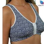 Front Fastening Bra Cotton Rich Ladies Non Wired Non Padded Soft Stretch Uk Size