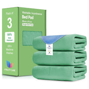 Washable Incontinence Bed Pads, Waterproof Mattress Protector, Water Absorbent Pads, Washable Bed Mats For Incontinence Adults Kids, Elderly, Green