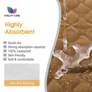 Absorbent Washable Incontinence Chair Pad Non-Slip Waterproof Seat Protector Pad