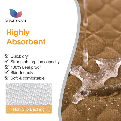 Absorbent Washable Incontinence Chair Pad Non-Slip Waterproof Seat Protector Pad