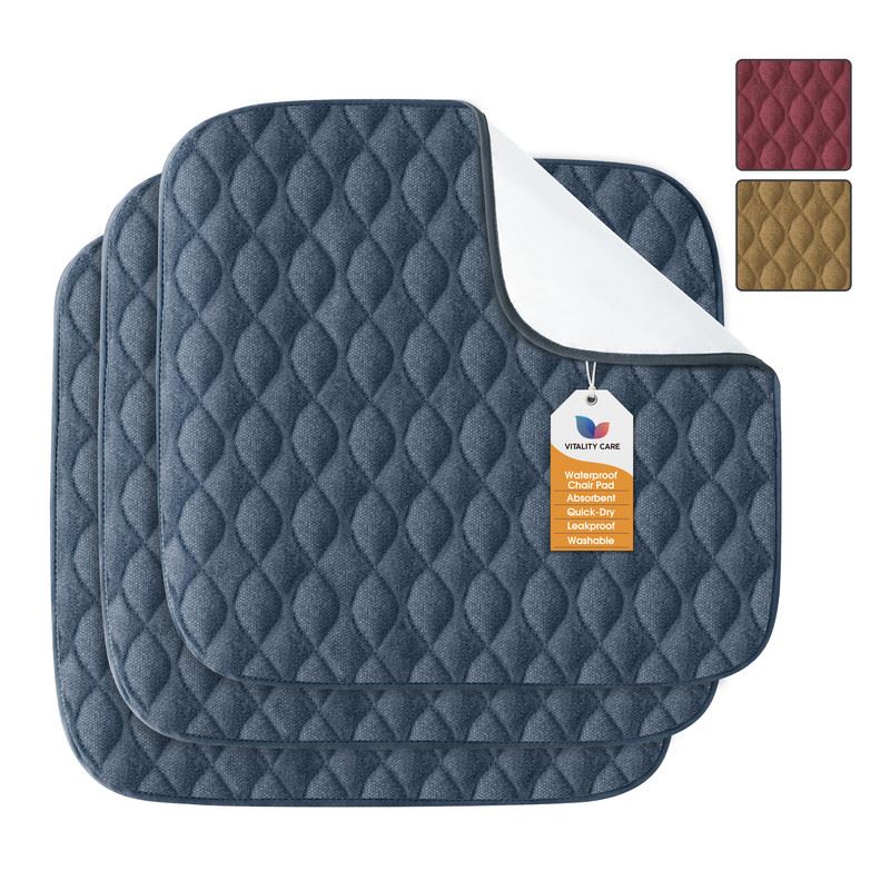 Absorbent Washable Incontinence Chair Pad Non-Slip Waterproof Seat Protector Pad
