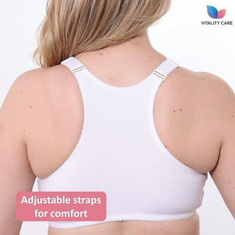 Front Fastening Bra Cotton Rich Ladies Non Wired Firm Support Plus Size Bras, UK