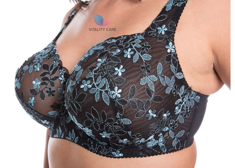 Womens Plus Size Lace Full Coverage Firm Hold Non Padded Underwired Full Cup Bra