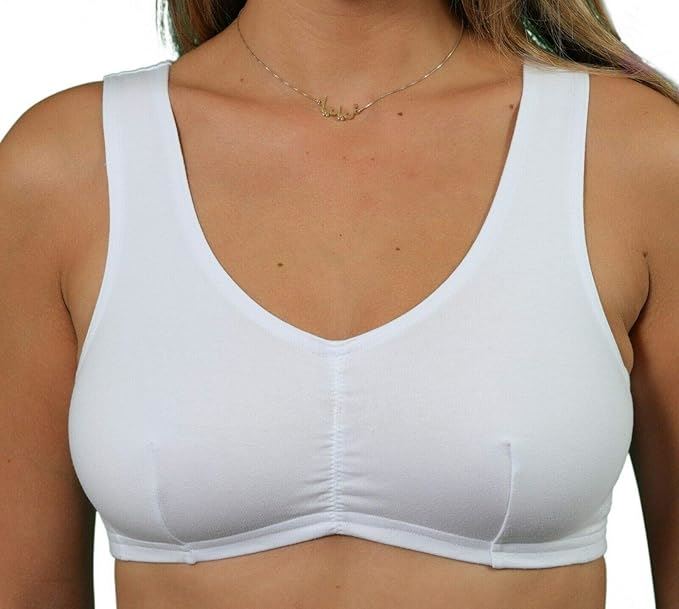 Vitality Care Ladies Full Cup Non Wired Bra Plus Size Firm Hold Large Non Padded Womens Comfort Soft Cotton Pull On Stretch Lycra Sleep Yoga Plus Size Bra UK