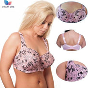 Womens Plus Size Lace Full Coverage Firm Hold Non Padded Underwired Full Cup Bra White